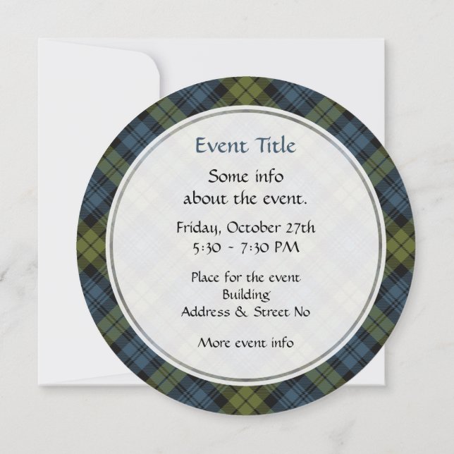 Invitación a Campbell Tartan (Reverso)
