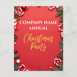 Invitación a caña de caña de Fiesta de Navidades d