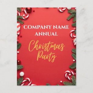 Invitación a caña de caña de Fiesta de Navidades d
