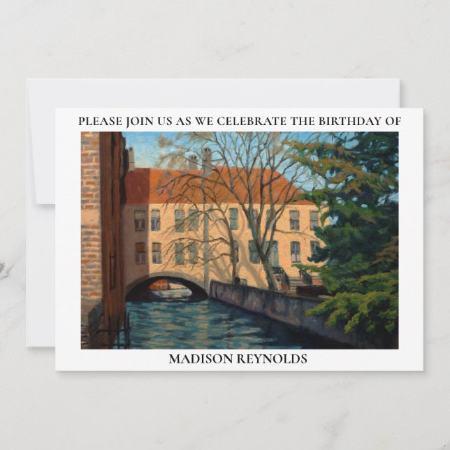 Invitación a Canel con brujas azules verdes naranj (Anverso)