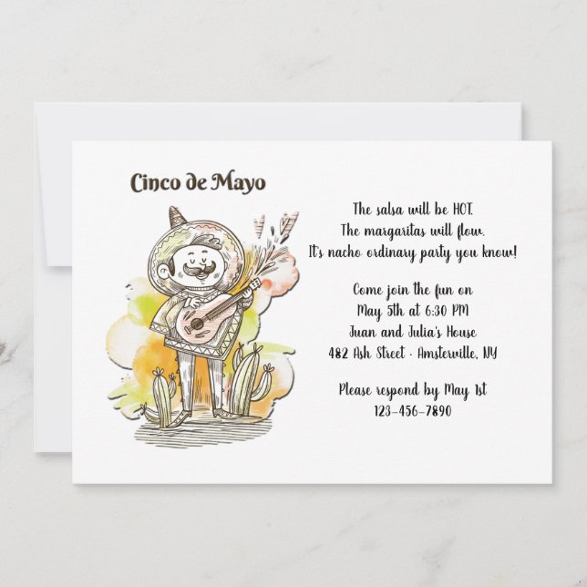 Invitación a cantante para Cinco de Mayo (Anverso)