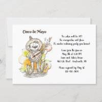 Invitación a Cantante para Cinco de Mayo