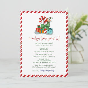 Invitación a carta de despedida de niño Navidad el