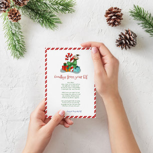 Invitación a carta de despedida de niño Navidad el