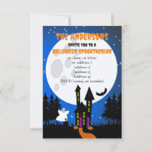 Invitación a Casa Embrujada de Halloween