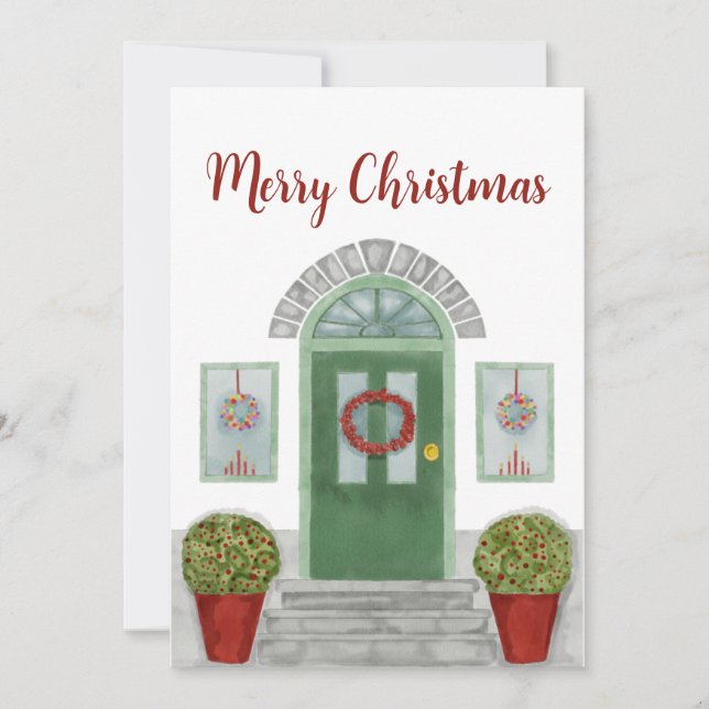 Invitación a casa navideña (Anverso)