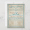 Invitación a casamiento azul y marrón vintage