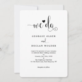 Invitación a casamiento caligráfico