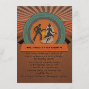 Invitación a casamiento con cosechas retro de 4,5 