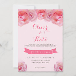 Invitación a casamiento con flores para Rosas de c