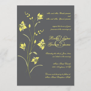 Invitación a casamiento con lirio vintage