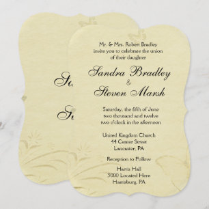Invitación a casamiento con mariposas vintage