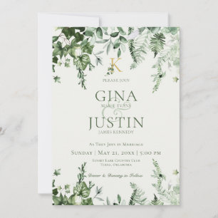 Invitación a casamiento con Monograma Ivy & Sage