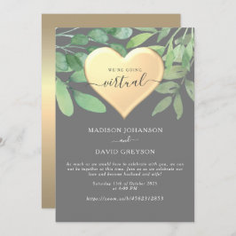 Invitación a casamiento con zoom gris