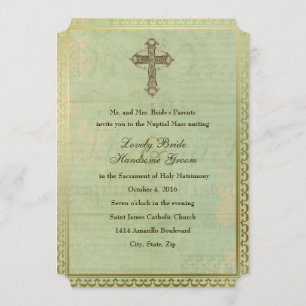 Invitación a casamiento de antigüedades de la Cruz