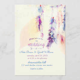Invitación a casamiento de Boho Dreamcatcher