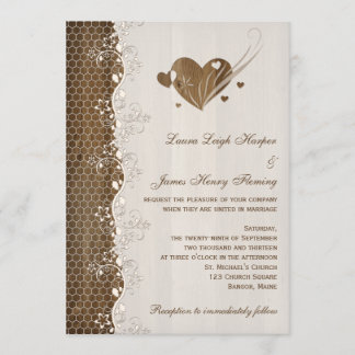Invitación a casamiento de caracoles florales de m