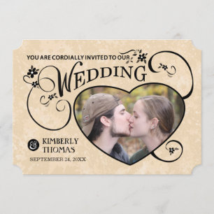 Invitación a casamiento de corazón para Personaliz