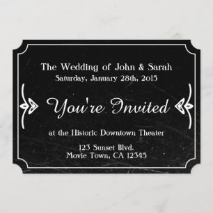 Invitación a casamiento de películas antiguas