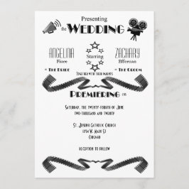 Invitación a casamiento de películas modernas y pe