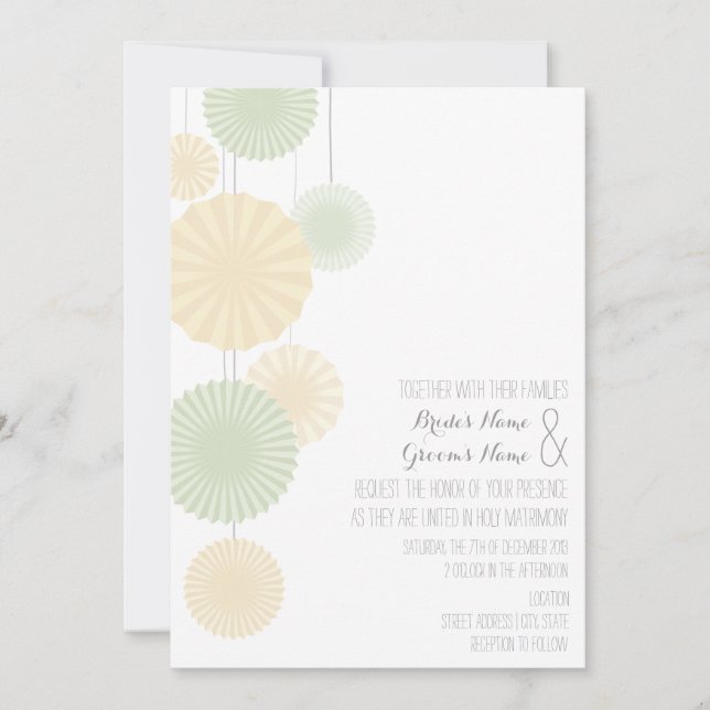 Invitación a casamiento de Rosettes _ Casa de la M (Anverso)