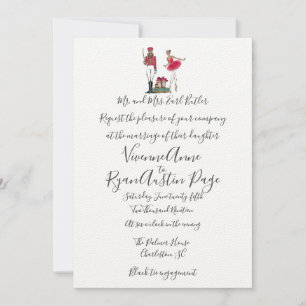 Invitación a casamiento del tema del nutcracker de