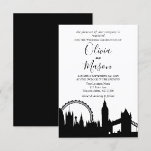 Invitación a casamiento en el paisaje urbano de Lo