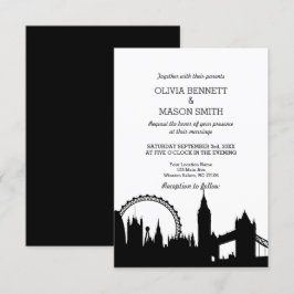Invitación a casamiento en el paisaje urbano de Lo