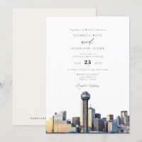 Invitación a casamiento en línea aérea en Texas