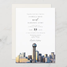 Invitación a casamiento en línea aérea en Texas