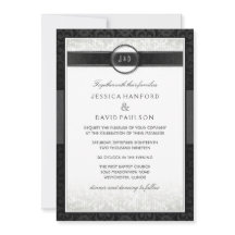 Invitación a casamiento en negro y blanco