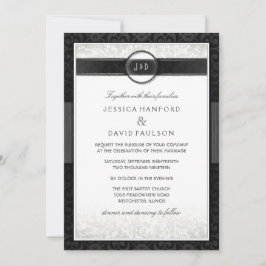 Invitación a casamiento en negro y blanco