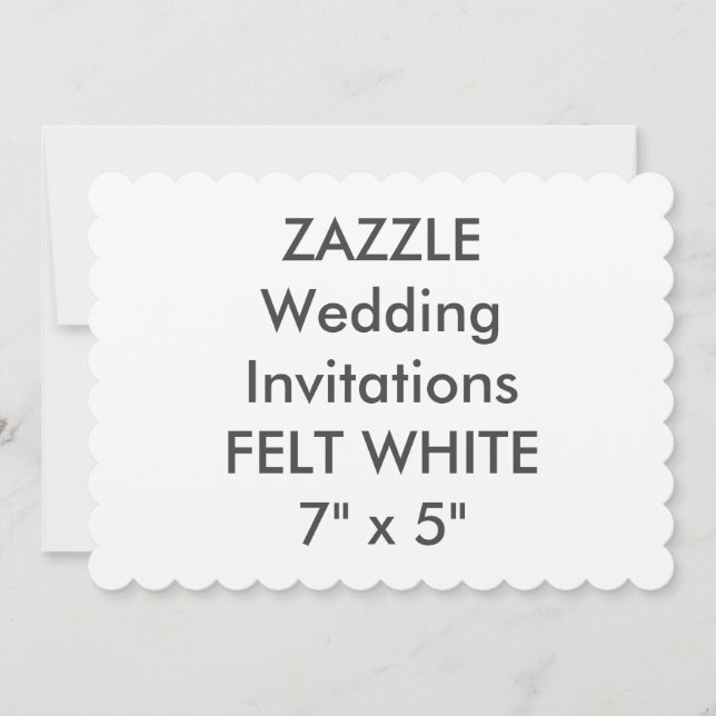 Invitación a casamiento en vieira de FELT WHITE 11 (Anverso)