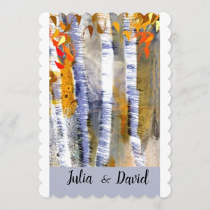 Invitación a casamiento personalizado de árboles d