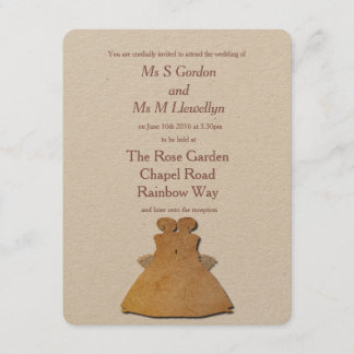 Invitación a casar a novias lesbianas vintage