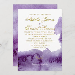 Invitación a casar color agua ultravioleta