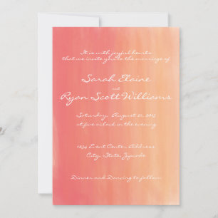 Invitación a casar color rosa y Naranja