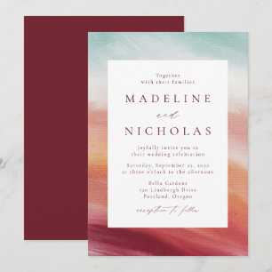 Invitación a casar colorida abstracta