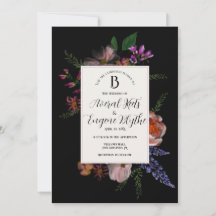 Invitación a casar con flores silvestres