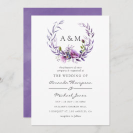 Invitación a casar con la amapola violeta