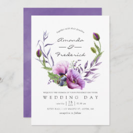 Invitación a casar con la amapola violeta