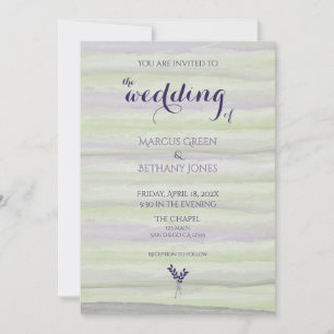 Invitación a casar con lavanda y salvia