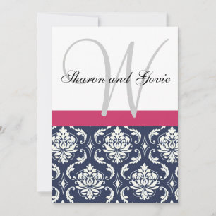 Invitación a casar con nombres de monograma de dam