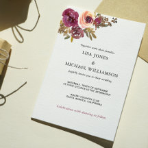 Invitación a casar con plumas y rocas amarillas