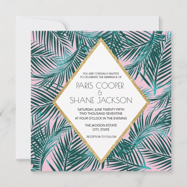 Invitación a casar con una palma negra (Anverso)