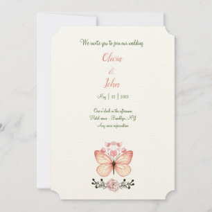 Invitación a casar mariposa