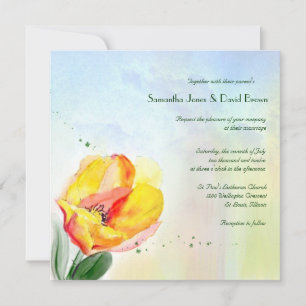 Invitación a casar Tulip Watercolor