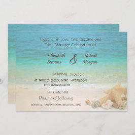 Invitación a cascos de bodas de playa