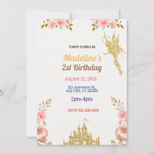 Invitación a Castillo de Dreamy Fairytale