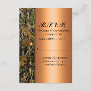 Invitación a Cazar Boda de Camo RSVP